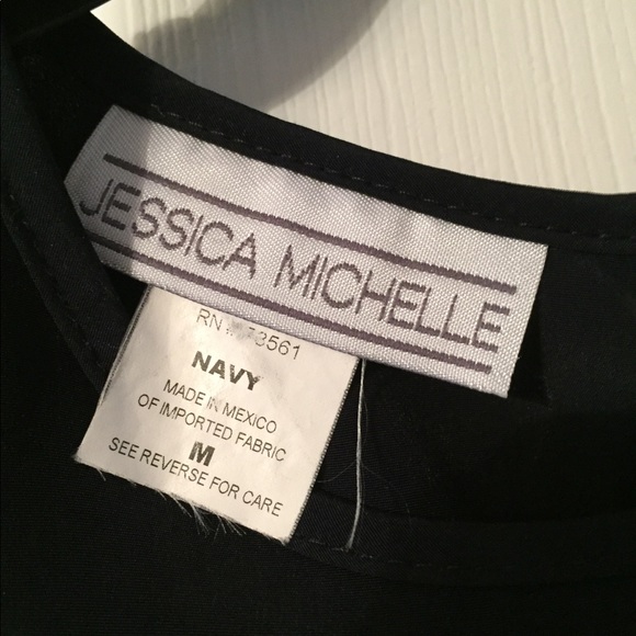 Silky navy top - Picture 2 of 3